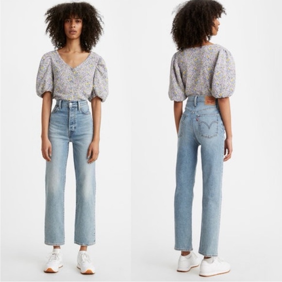 Levi's Denim - Levi’s Ribcage Straight Ankle Jeans Light Indigo Wash Women’s Size 25